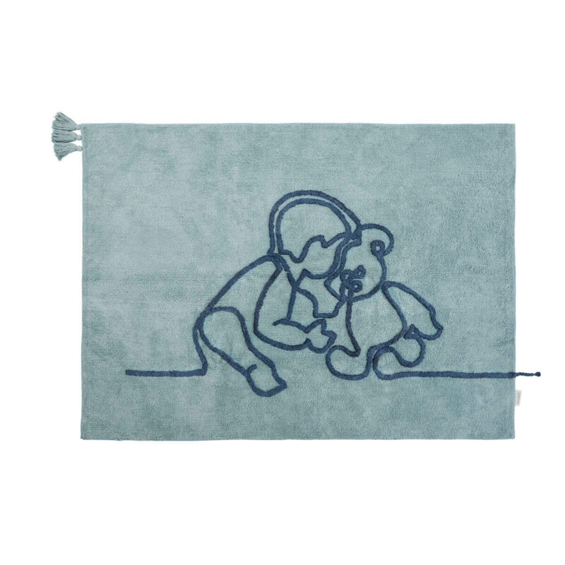 minividuals Teppich Junge mit Teddybär